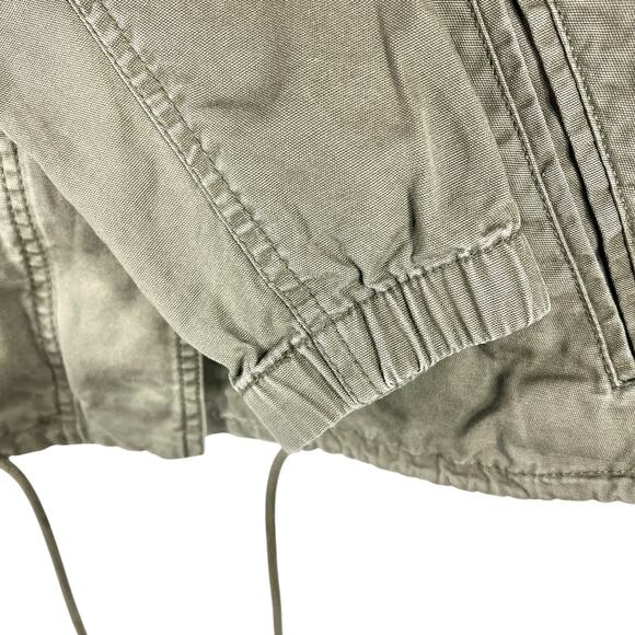 Old Navy Canvas Field Jacket Women's M Olive Green Zip Gorpcore Pockets Military - Picture 7 of 12